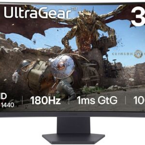 Monitor Curvo UltraGear VA 32 32GS60QC-B Quad HD 180Hz FreeSync (Preto) - LG