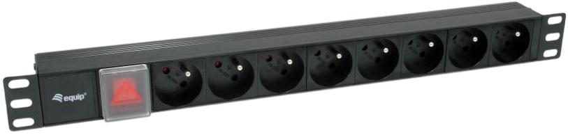 Extensão Octupla PDU p/ Rack 19 c/ Interruptor (1,8 mts) - EQUIP