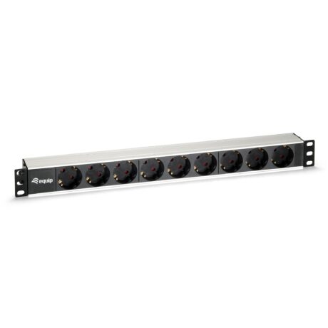 Régua 9 Tomadas CEE7/4 w. 19 Aluminio (1,8 mts) - EQUIP