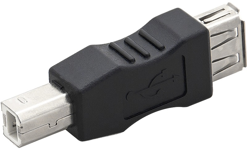Ficha Adaptadora USB A Femea - USB B Fêmea