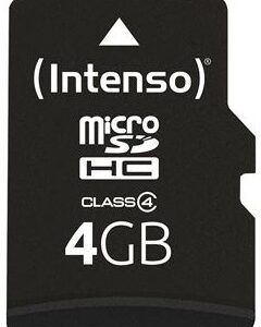 Cartão de Memória 4GB microSDHC Class 4 + Adaptador - INTENSO
