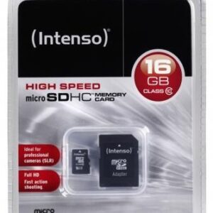 Cart?o de Memoria microSD 16GB (CLASSE 10) - INTENSO