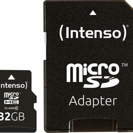 Cartão de Memória 32GB microSDHC Class 10 + Adaptador - INTENSO