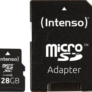 Cart?o de Mem?ria 128GB microSDHC Class 10 + Adaptador - INTENSO