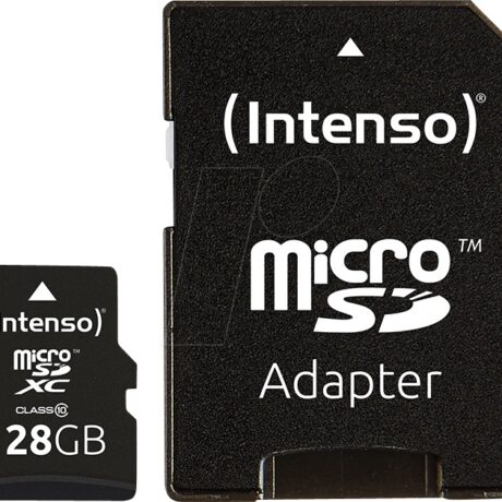 Cartão de Memória 128GB microSDHC Class 10 + Adaptador - INTENSO