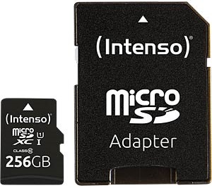 Cartão de Memória 256GB UHS-I Performance + Adaptador - INTENSO