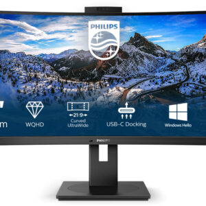 Monitor Curvo UltraWide P Line LED 34 346P1CRH/00 Quad HD (Preto) - PHILIPS