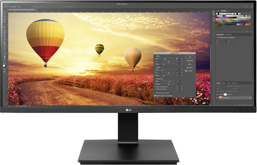 Monitor UltraWide IPS LED 34 34BR65F-B Full HD (Preto) - LG