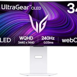 Monitor Curvo 34 34GX90SA-W Wide Quad HD OLED (Branco) - LG