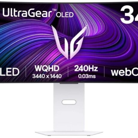 Monitor Curvo 34 34GX90SA-W Wide Quad HD OLED (Branco) - LG