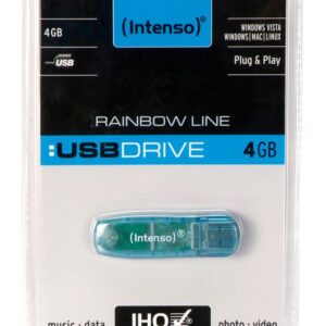 Pen Drive USB2.0 4GB Rainbow Line - INTENSO