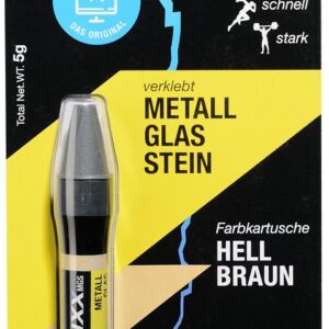 Recarga de Cola Reparadora Metal, Vidro e Pedra (MGS) Castanho Claro 5g - BLUFIXX