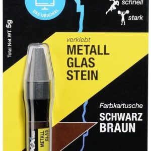 Recarga de Cola Reparadora Metal, Vidro e Pedra (MGS) Castanho Escuro 5g - BLUFIXX