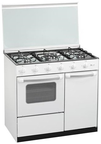 Fogão a Gás 5 Zonas FQ5200/2BR c/ Forno 54L (Branco/Inox) - GRALUX