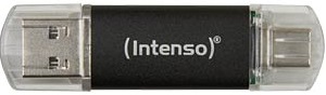 Pen Drive USB 3.2 Twist Line 32GB (Preto) - INTENSO