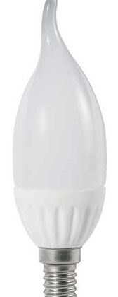 Lampada LED Opalina 220V E14 6W Branco F. 6000K 510Lm