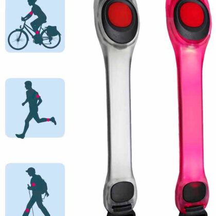 Luz/Lanterna de Sinalização para Braço/Perna/Bicicleta (2 Posições de Luz)