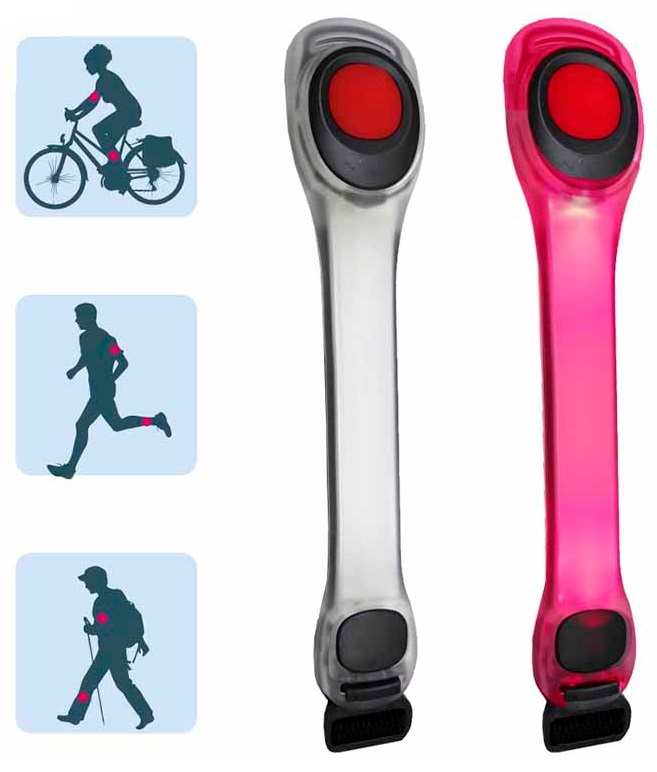 Luz/Lanterna de Sinalização para Braço/Perna/Bicicleta (2 Posições de Luz)