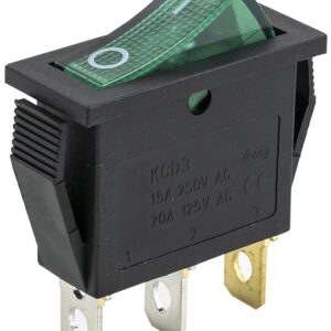 Interruptor Luminoso ON-OFF 250V/20A - Verde