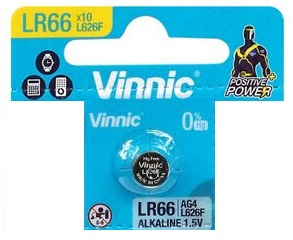 Pilha V377/SR626SW/AG4/SR66/G4/L626 1,5V - VINNIC
