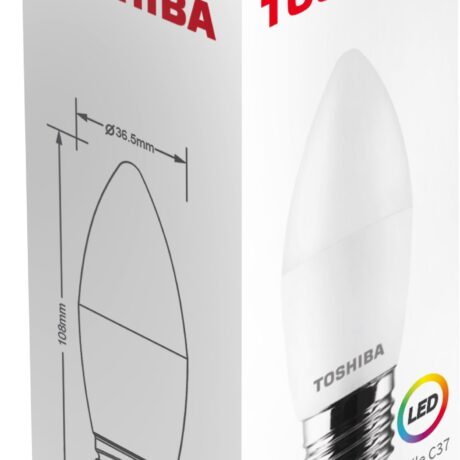 Lâmpada LED E27 C37 7W 6500K 806Lm - TOSHIBA