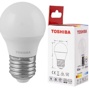Lâmpada LED E27 G45 4,7W 4000K 470Lm - TOSHIBA