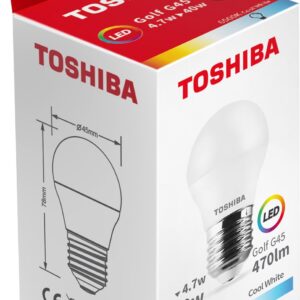 L?mpada LED E27 G45 4,7W 6500K 470Lm - TOSHIBA