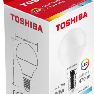 Lâmpada LED E14 G45 4,7W 6500K 470Lm - TOSHIBA