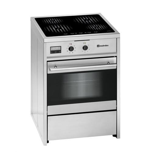 Fogão Elétrico Multifunções 60cm c/ Placa Indução 4 Zonas E612X (Inox) - MEIRELES