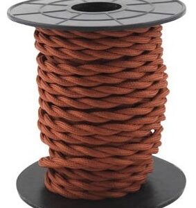Bobine Cabo El?ctrico T?xtil Tran?ado 2x 0,75mm Bord? (10 mts) - GSC