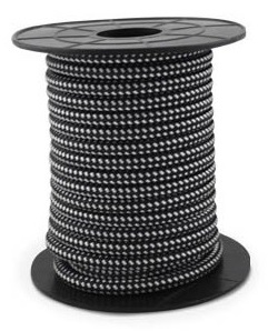 Bobine Cabo El?ctrico T?xtil 2x 0,75mm Preto/Branco (10 mts) - GSC