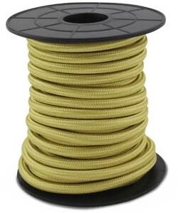 Bobine Cabo El?ctrico T?xtil 2x 0,75mm Dourado (10 mts) - GSC