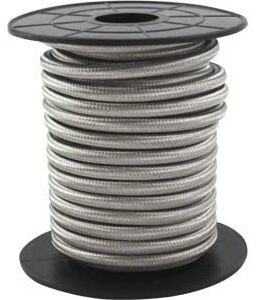 Bobine Cabo Eléctrico Têxtil 2x 0,75mm Prateado (10 mts) - GSC