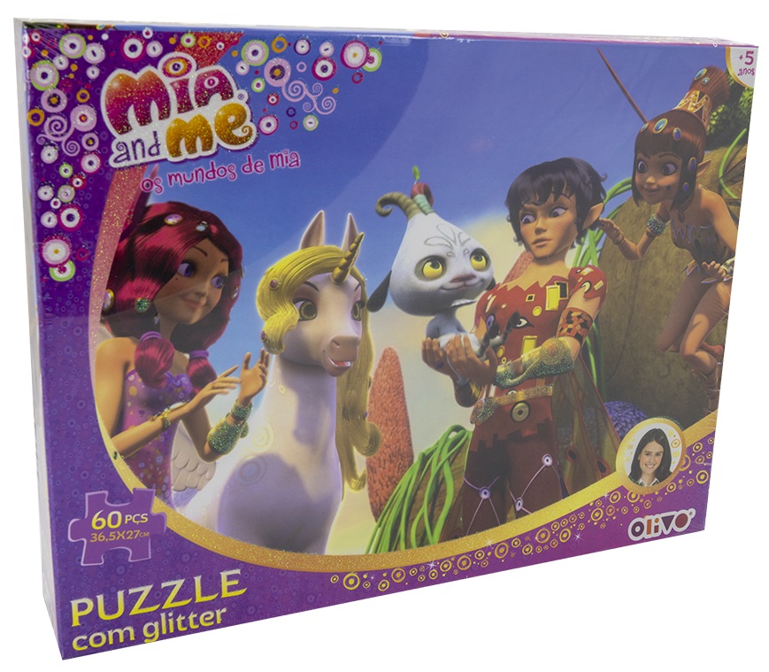 Puzzle Os Mundos de Mia c/ Glitter (60 Peças)