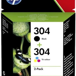 Pack 2x Tinteiros 304 (Preto/Cores) - HP