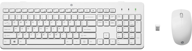 Pack Teclado + Rato 230 Wireless 1600DPI (Branco) - HP