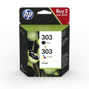 Pack 2x Tinteiros 303 Preto / Cores - HP