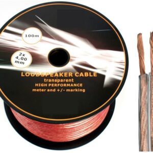 Bobine Cabo Coluna 2x 4mm² Transparente (100 mts)