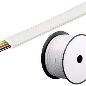 Bobine Cabo Telefone 4 Condutores Espalmado Branco (100 mts) - GOOBAY