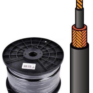 Bobine Cabo Microfone (6mm) Mono 1 Condutor + Malha (100 mts)