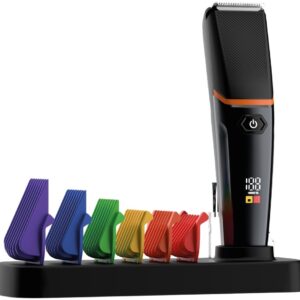Máquina de Cortar Cabelo/Barba Kapsi s/ Fios 5W c/ 6 Pentes de Corte - VALINE