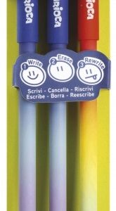 Pack 3x Esferográficas Apagáveis OOPS Easy (2x Azuis/Vermelho) - CARIOCA