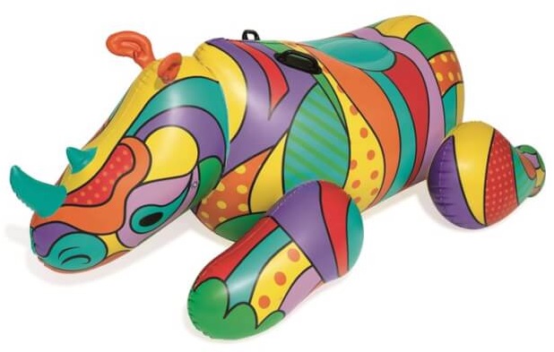 Bóia Insuflável Rinoceronte Pop Art (201 x 102 cm) - BESTWAY 41116