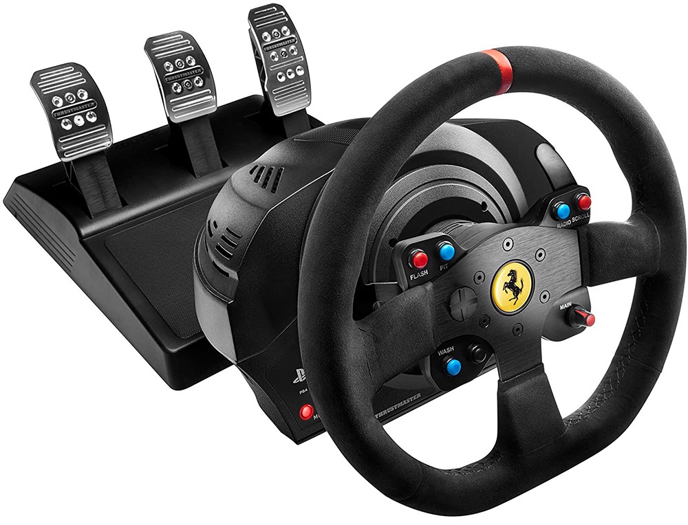 Volante T300 Ferrari Integral Alcantara Edition PS4/ PS3/ PC (Preto) - THRUSTMASTER