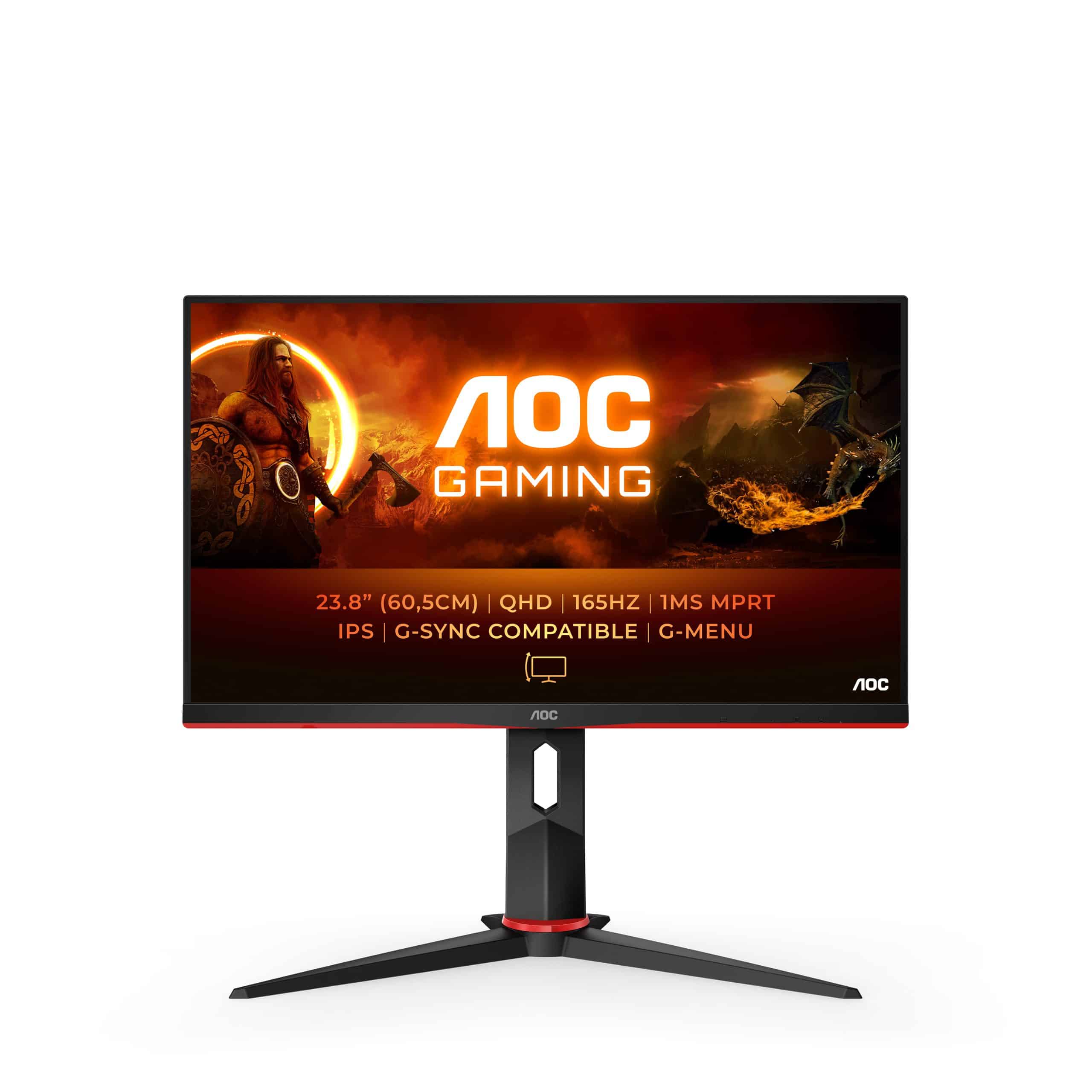 Monitor AOC Gaming Q24G2A/BK 24" QHD 165 Hz 1 ms - HDMI + DisplayPort Multimédia