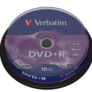 Pack 10x DVD+R 4.7GB 16x Matt Silver - VERBATIM