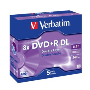 Pack 5x DVD+R Double Layer 8.5GB - VERBATIM