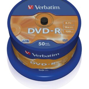 Pack 50x DVD-R Matt Silver 4.7GB - VERBATIM