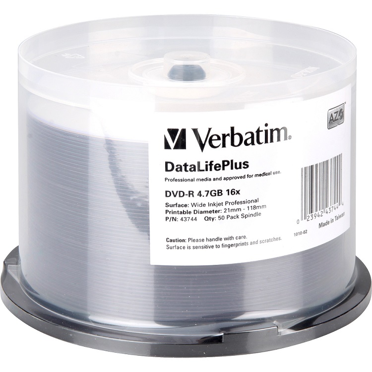 Pack 50x DVD-R DataLifePlus 4.7GB - VERBATIM