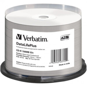 Pack 50x CD-R DataLifePlus 700 MB - VERBATIM